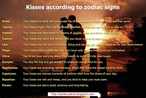 which zodiac sign loves kissing people videos