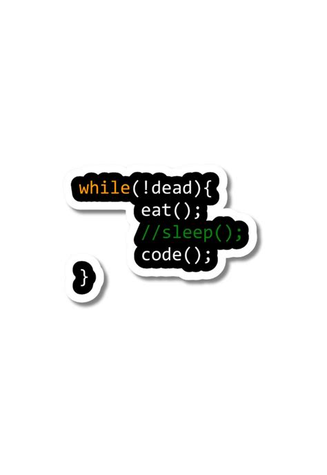 While Dead Eat Sleep Code Blank Lined Notebook