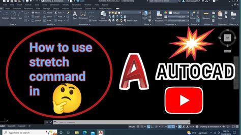 While Using The Stretch Command Select The Objects