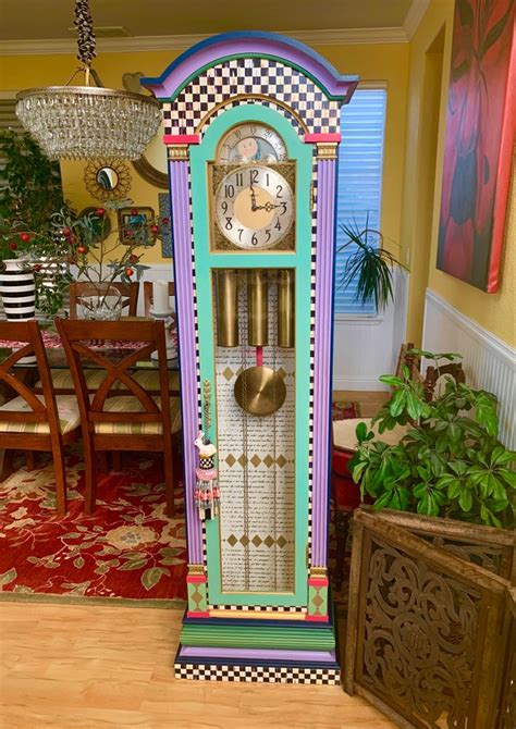 Whimsical Painted Grandfather Clock Grandfather Clock Coloring Page - Grandfather Clock Coloring Page