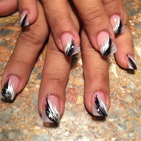 White And Black Nail Designs   34 Cool Black And White Nail Designs Byrdie - White And Black Nail Designs