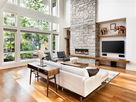 White And Wood Living Room