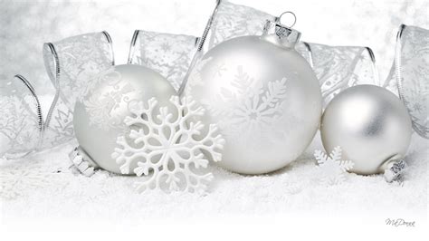 White Christmas Ornament Background