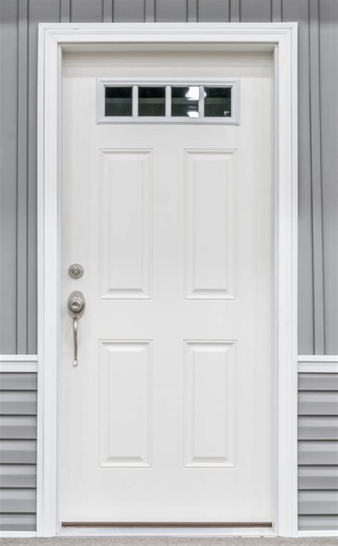 white entrance door