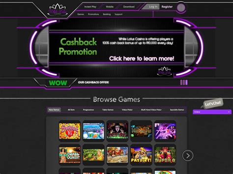 white lotus online mobile casino qdev canada