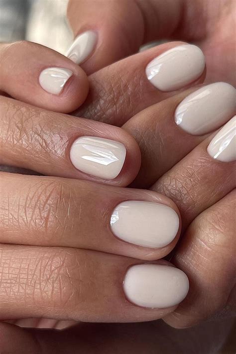 white nude nails