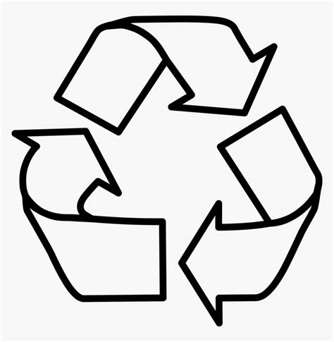 White Recycling Logo