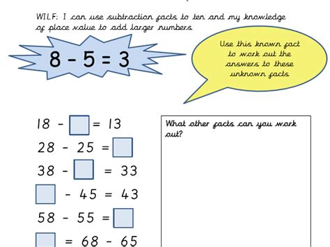 White Rose Supports Y1 Addition Subtraction Related Facts Related Subtraction Fact - Related Subtraction Fact