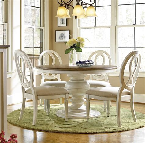 White Round Dining Table Set