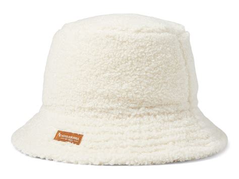 White sherpa bucket hat