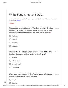 Read White Fang Study Guide Questions Mrs Hall 