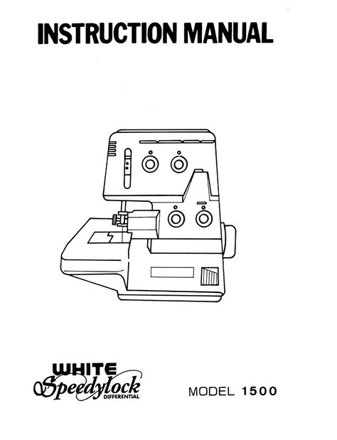 Full Download White Speedylock Serger Manual 