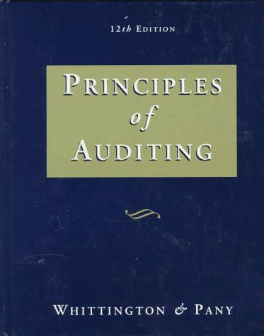 whittington pany principles auditing