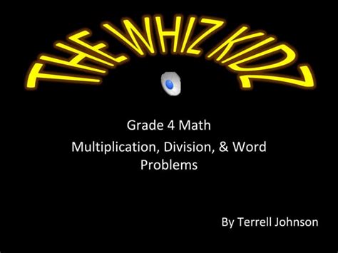 Whiz Kid 4th Grade Math Ppt Math Grade - Math Grade
