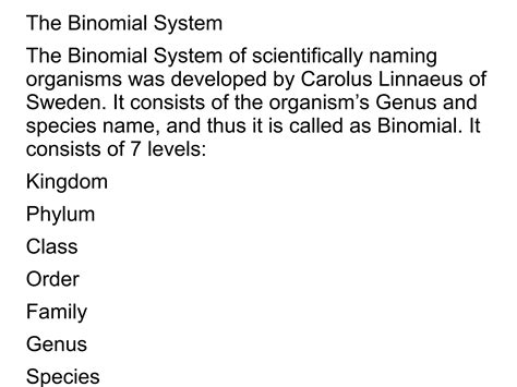 Who Invented Binomial System Of Nomenclature