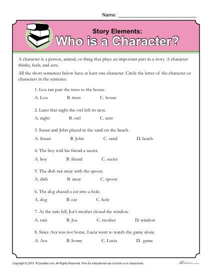 Who Is The Main Character Worksheets Teach Starter Main Character Worksheet Kindergarten - Main Character Worksheet Kindergarten