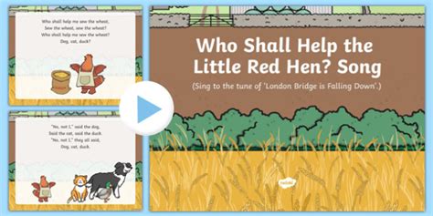 Who Shall Help The Little Red Hen Song Little Red Hen Nursery Rhyme - Little Red Hen Nursery Rhyme