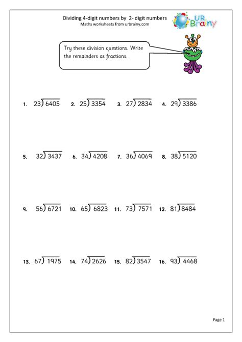 Whole Number Division With Remainders Fall Math Craft Single Digit Division With Remainders - Single Digit Division With Remainders