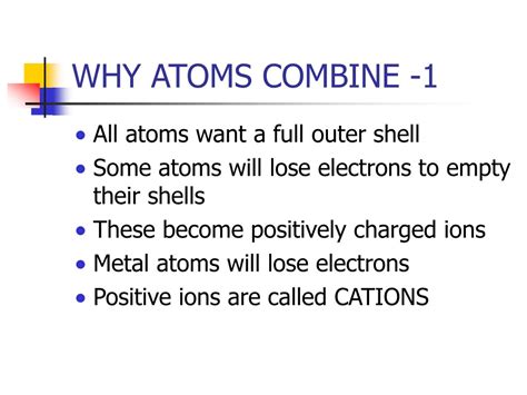 Why Atoms Combine