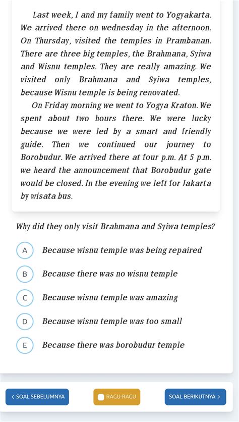 Why Did They Only Visit Brahmana And Syiwa Temples