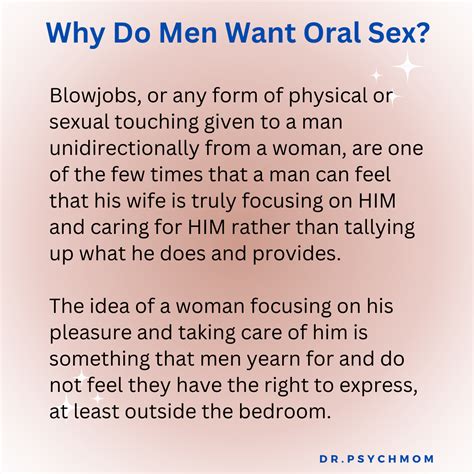 why do men like oral