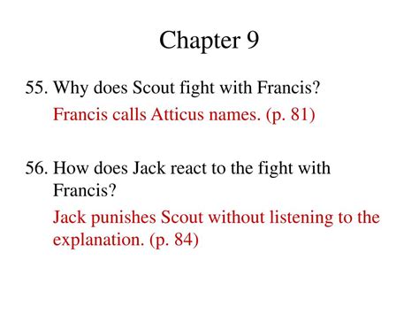 Why Does Scout Fight With Francis