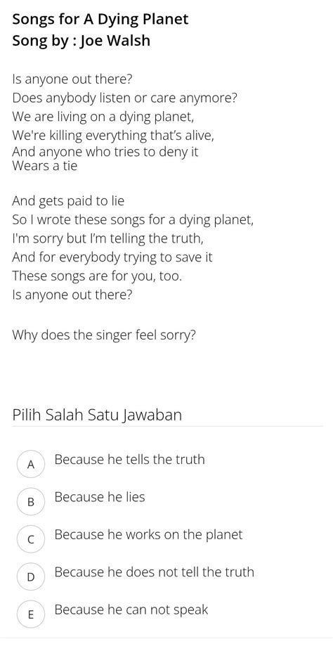 Why Does The Singer Feel Sorry