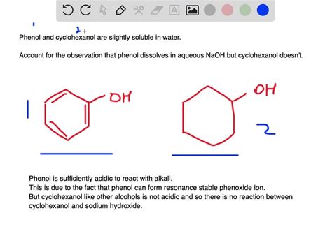 why is cyclohexanol not soluble in water