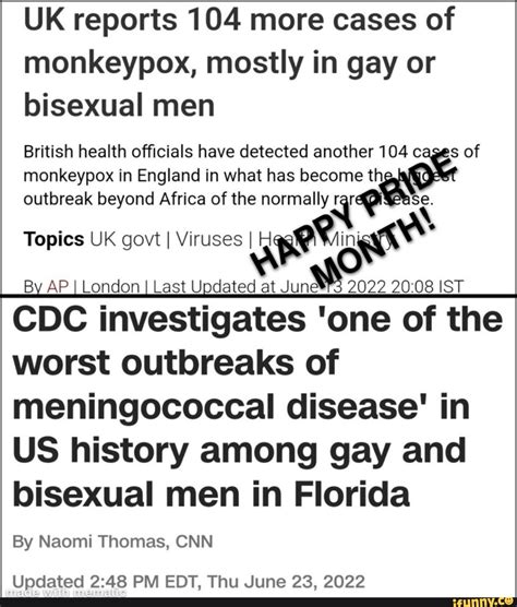 why is monkeypox mostly in gay men