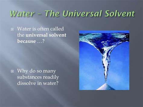 Why Is Water Called The Universal Solvent Water The Universal Solvent Worksheet - Water The Universal Solvent Worksheet