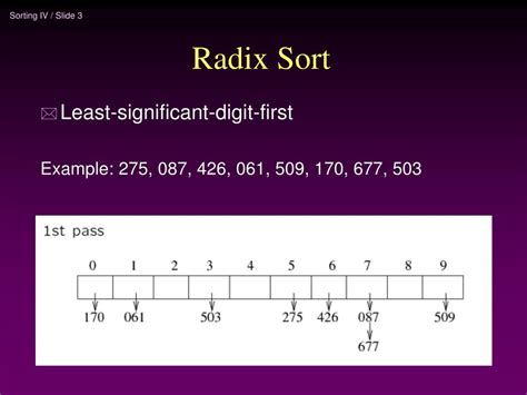 why radix sort preferred to Least Significant Digit first