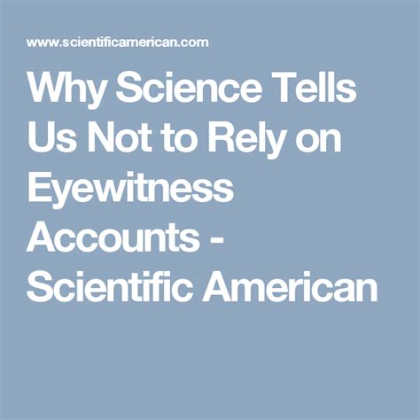 Why Science Tells Us Not To Rely On Eye Of Science - Eye Of Science
