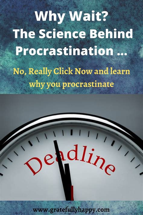 Why Wait The Science Behind Procrastination Observation In Science - Observation In Science