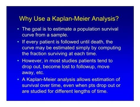 Read Why Use A Kaplan Meier Analysis 