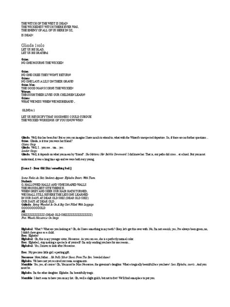Wicked Jr Script