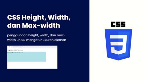 Width Digunakan Untuk