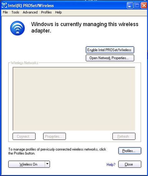 wifi manager windows xp
