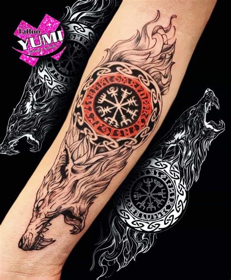 Wikinger Wolf Tattoos