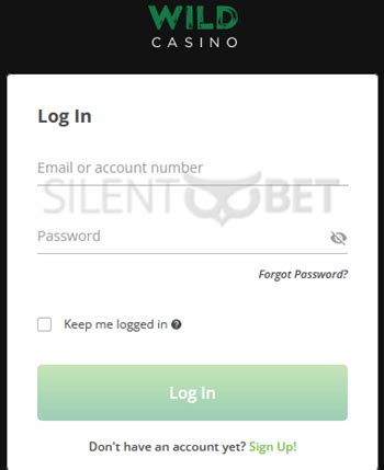wild casino login!