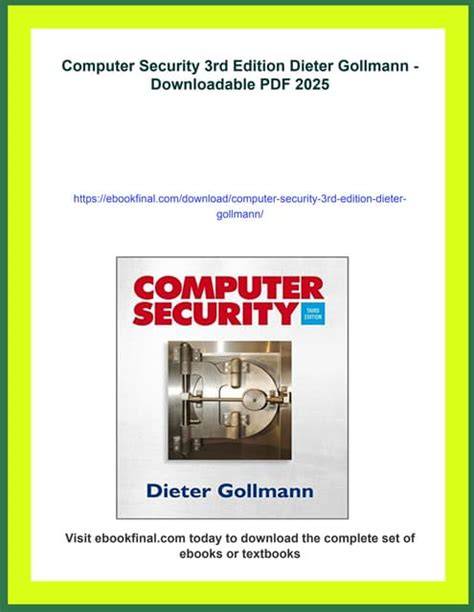 Wiley Computer Security 3rd Edition Dieter Gollmann