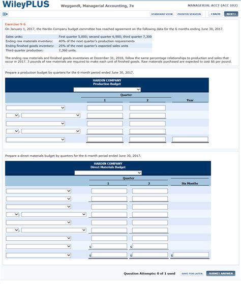 Wiley Plus Managerial Accounting Answer Key