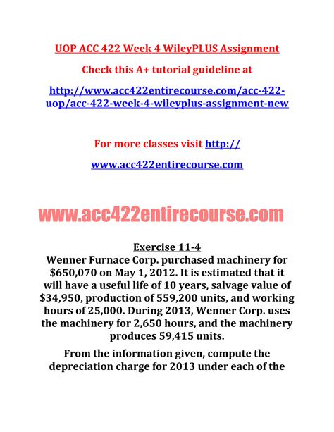 Wiley Week 4 Assignment Advanced Accounting