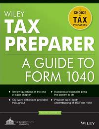 Read Online Wiley Tax Preparer A Guide To Form 1040 