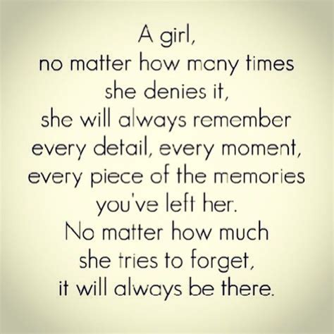 will a girl always remember her first