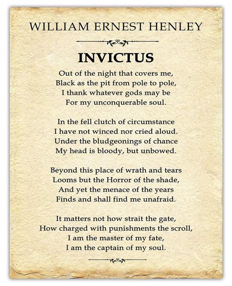 William Henley Invictus
