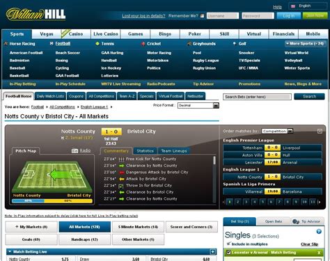 william hill inplay football betting