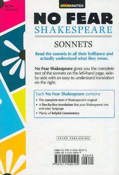 william shakespeare sonnets sparknotes