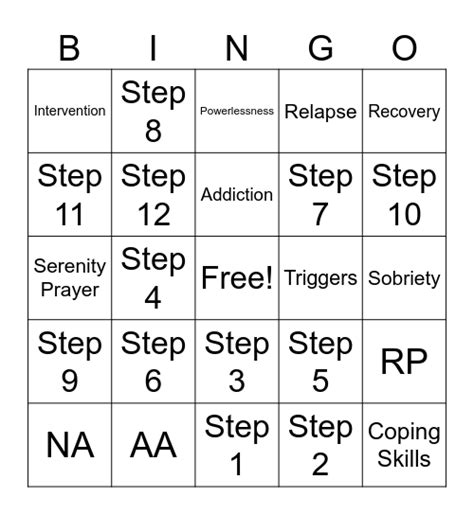 Wilson Step 12 Bingo
