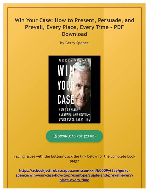 Read Online Win Your Case How To Present Persuade And Prevail Every Place Every Time 