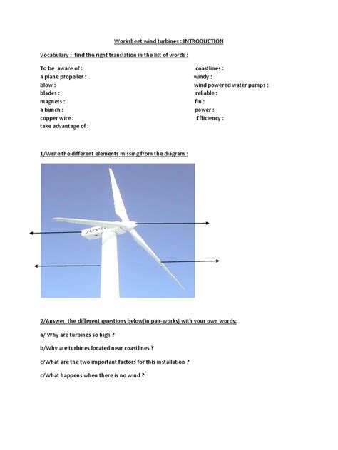Wind Power Research Worksheet Wind Energy Worksheet Wind Energy Worksheet - Wind Energy Worksheet